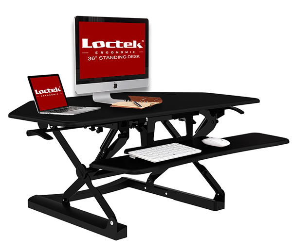 Loctek Lxc41b Wide Platform Height Adjustable Standing Desk Riser